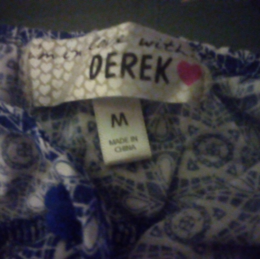 Blue and white camisole
